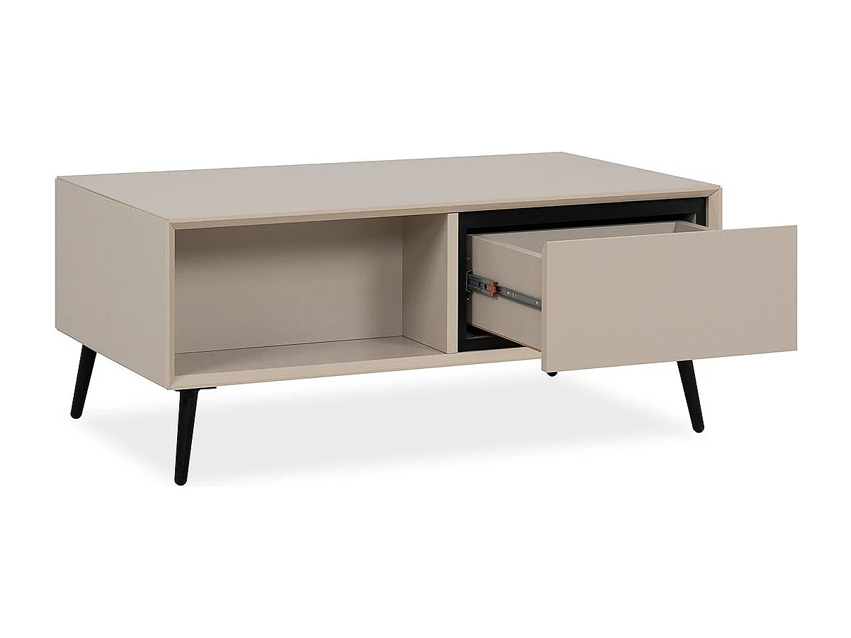 Table Basse 2 Tiroirs et Niches L94 cm - ARONA