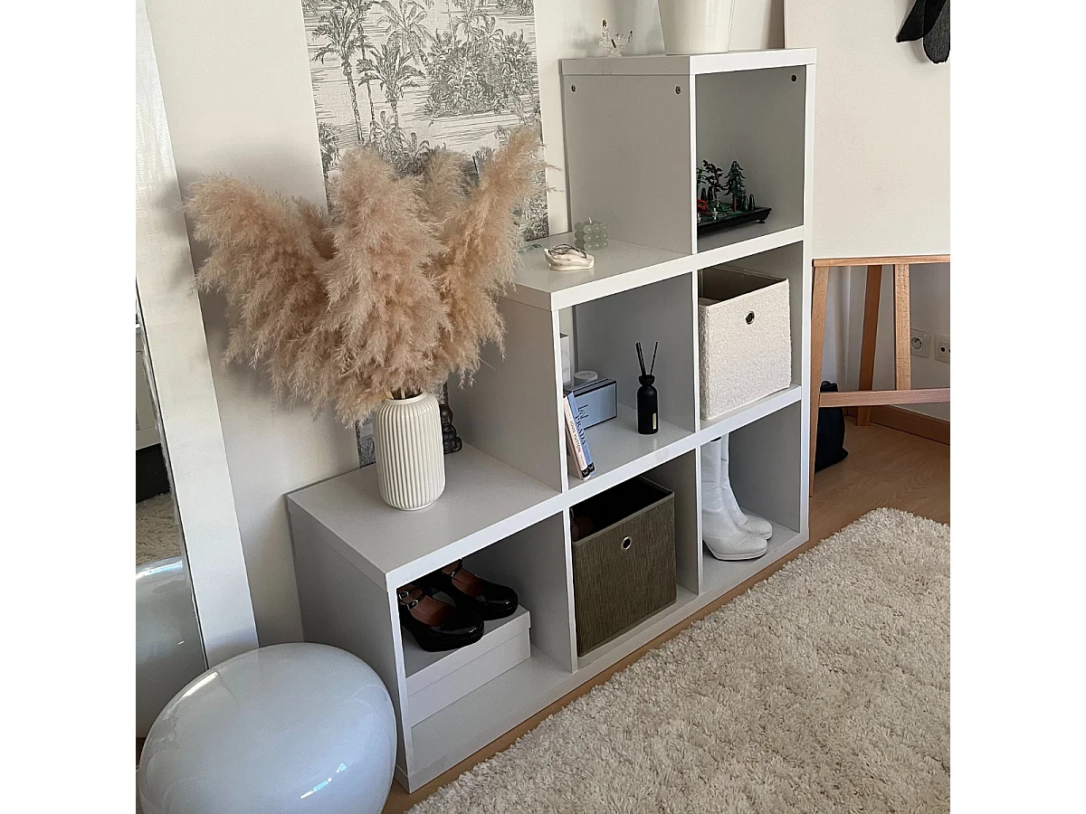 Faltbarer Würfel aus Kordstoff in Khaki - H27 cm