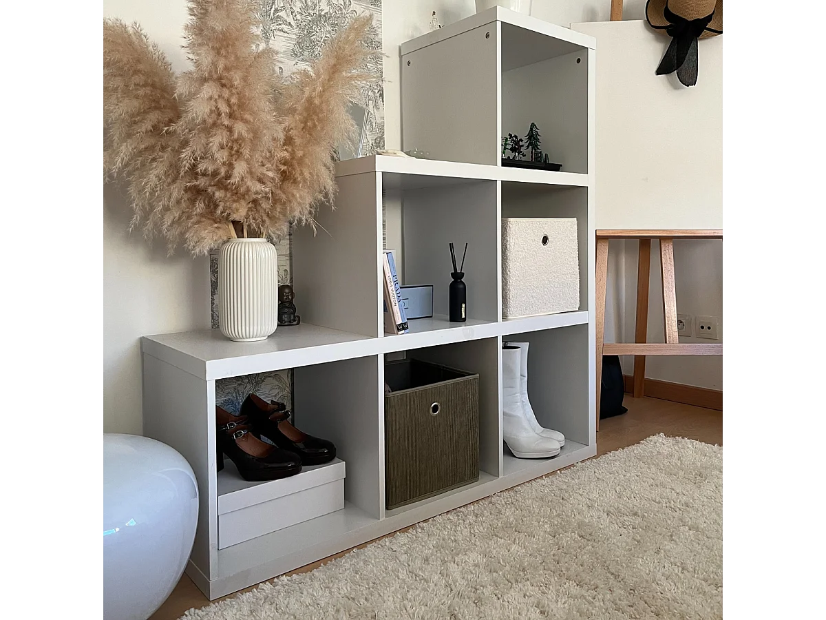 Cubo pieghevole in tessuto velluto a coste verde kaki - H27 cm