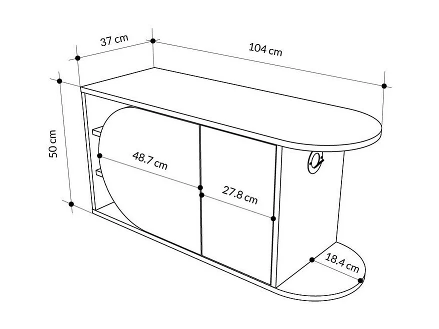 Schuhaufbewahrung 2 Türen B104 cm – NOVA