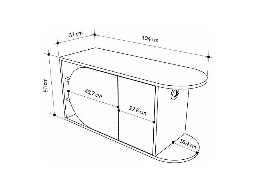 Meuble de rangement chaussures 2 portes L104 cm - NOVA
