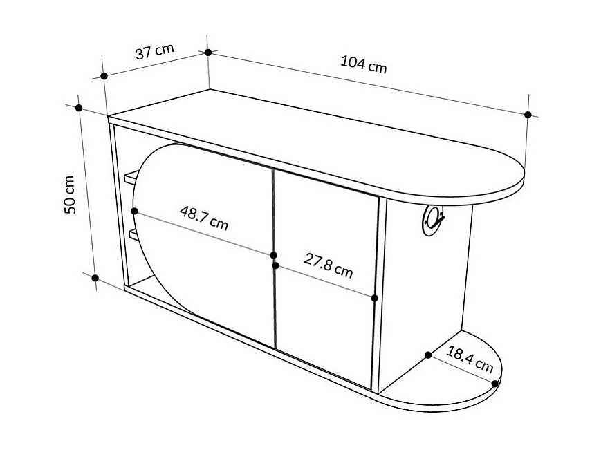 Meuble de rangement chaussures 2 portes L104 cm - NOVA