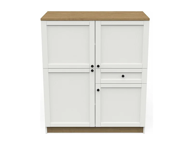Hochschrank 4 Türen und 1 Schublade B120,2 cm – COTTAGE