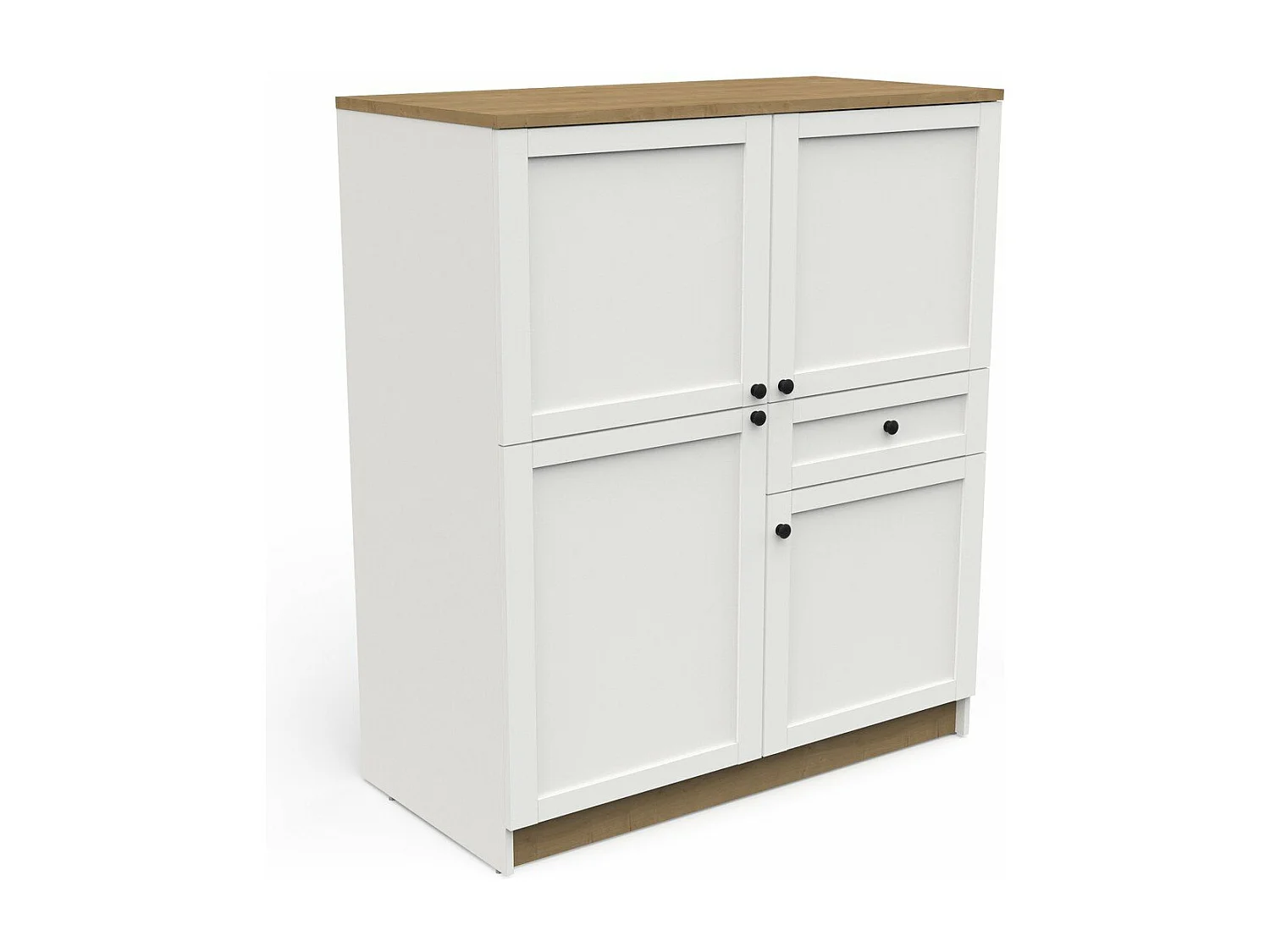Hochschrank 4 Türen und 1 Schublade B120,2 cm – COTTAGE
