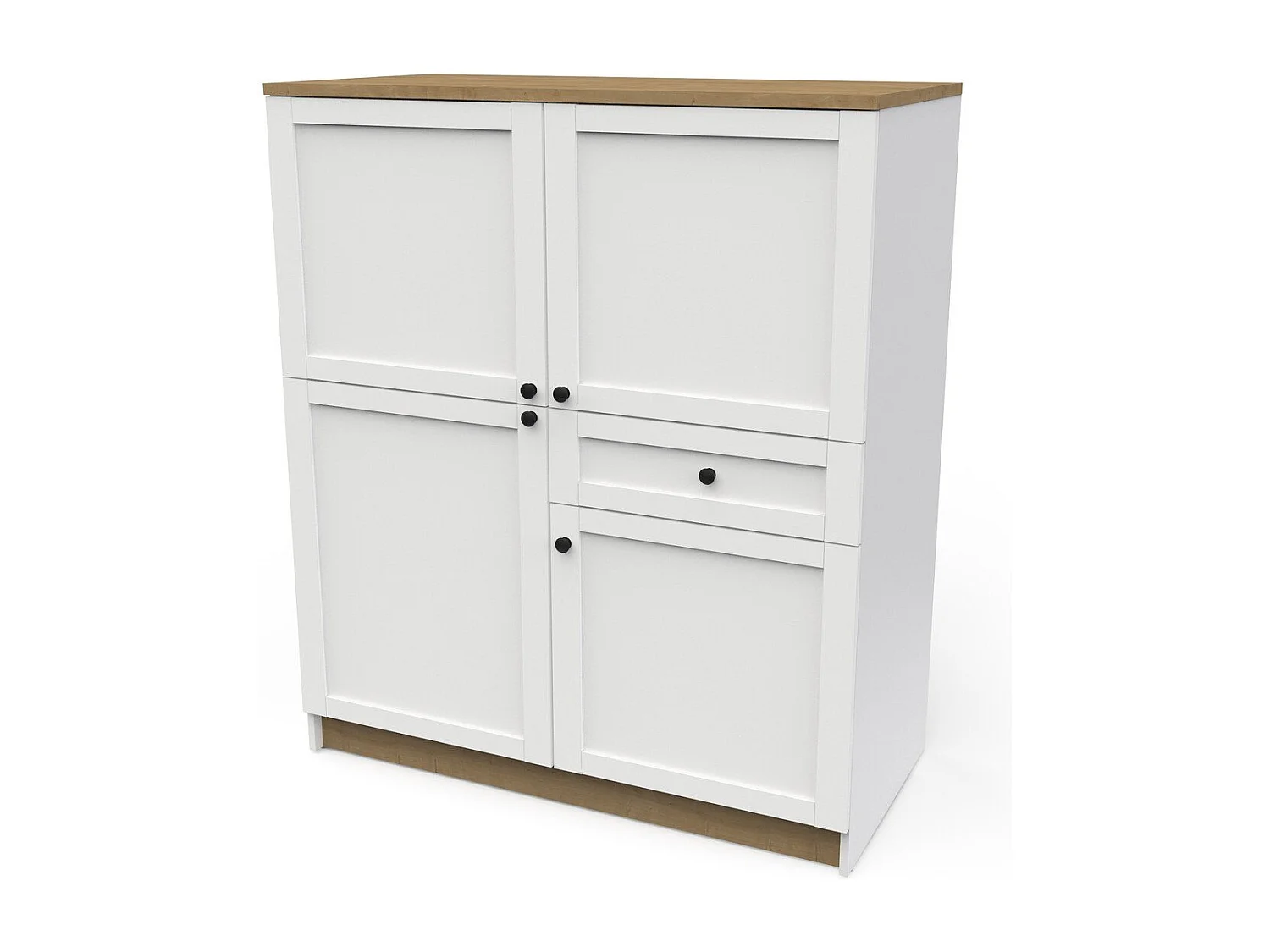Hochschrank 4 Türen und 1 Schublade B120,2 cm – COTTAGE
