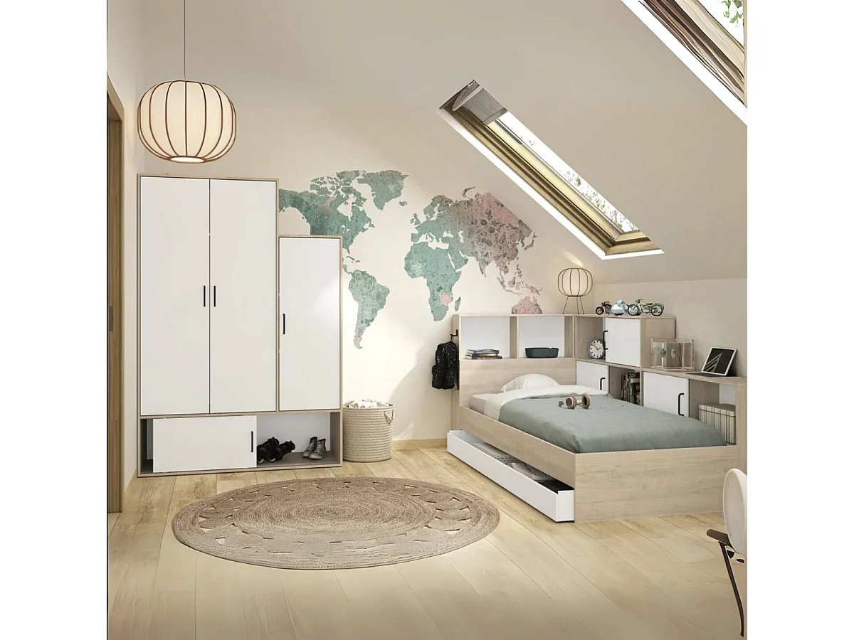 Kleiderschrank 4 Türen H195 cm - ERWAN