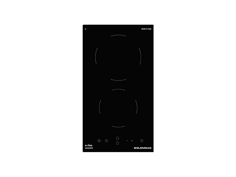 Domino vitrocéramique 30 cm - 2 Hi-Light - 9 puissances de chauffe - 3 GLEM - GTH32T