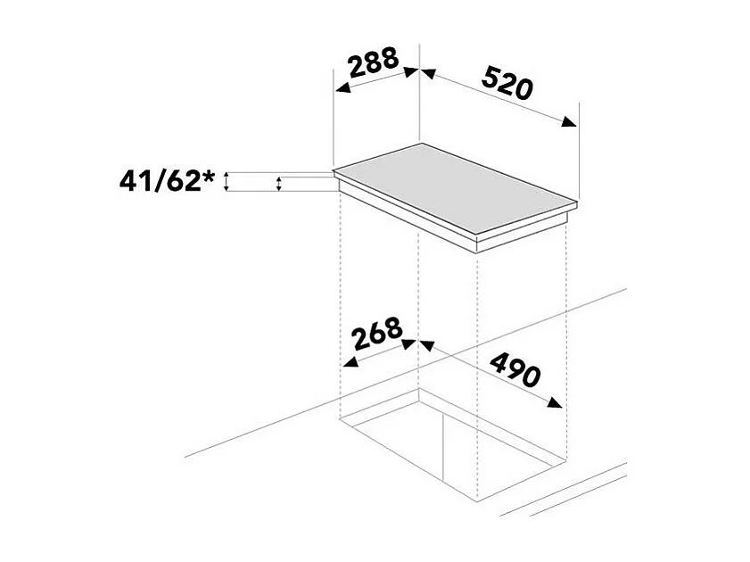Domino vitrocéramique 30 cm - 2 Hi-Light - 9 puissances de chauffe - 3 GLEM - GTH32T