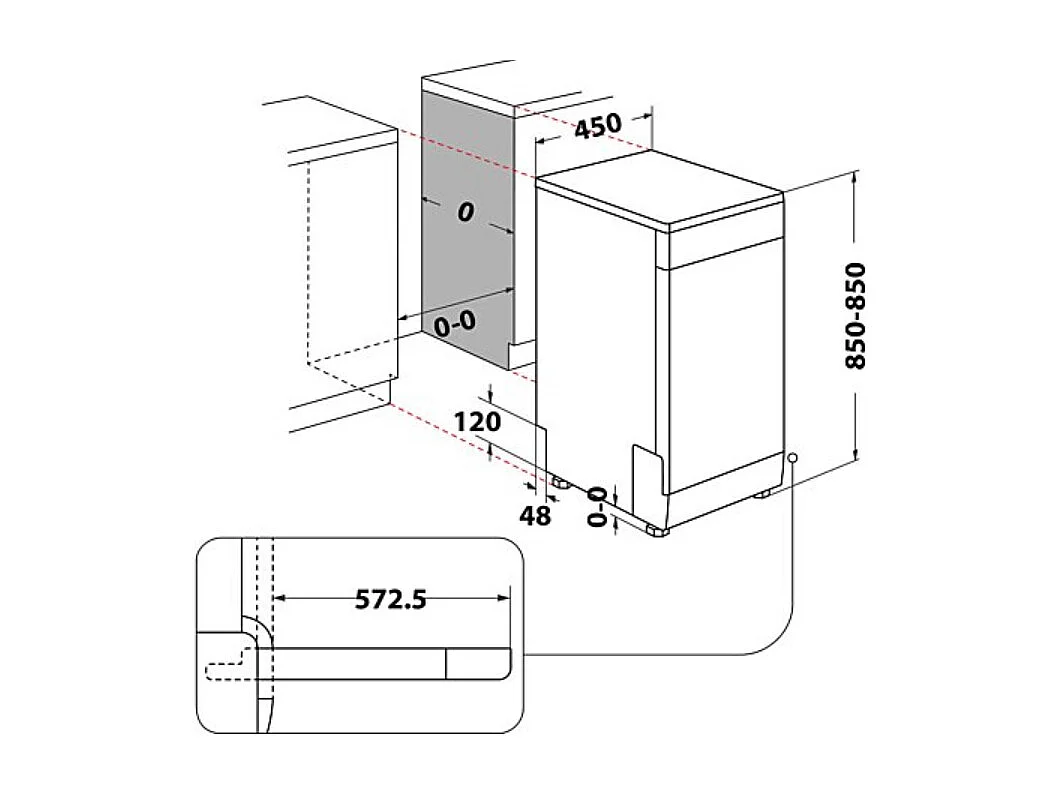 Whirlpool Lave-vaisselle 45cm 10 couverts 43db - WSFO3T223P