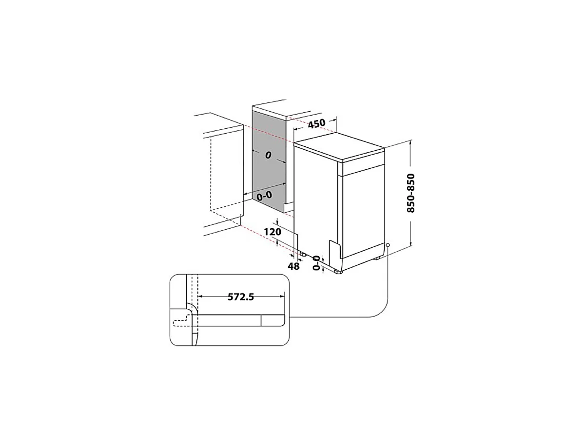 Whirlpool Lave-vaisselle 45cm 10 couverts 43db - WSFO3T223P