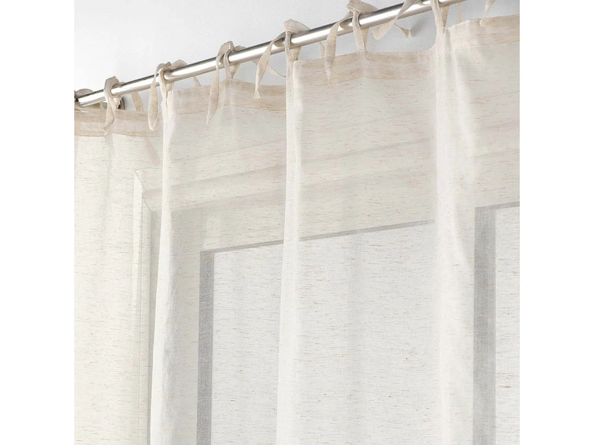 Rideau Voilage à Nouettes "Norine" 140x240cm Naturel