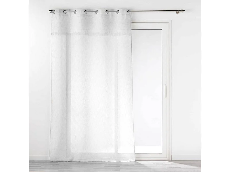 Rideau Voilage à Œillets "Eleania" 140x240cm Blanc