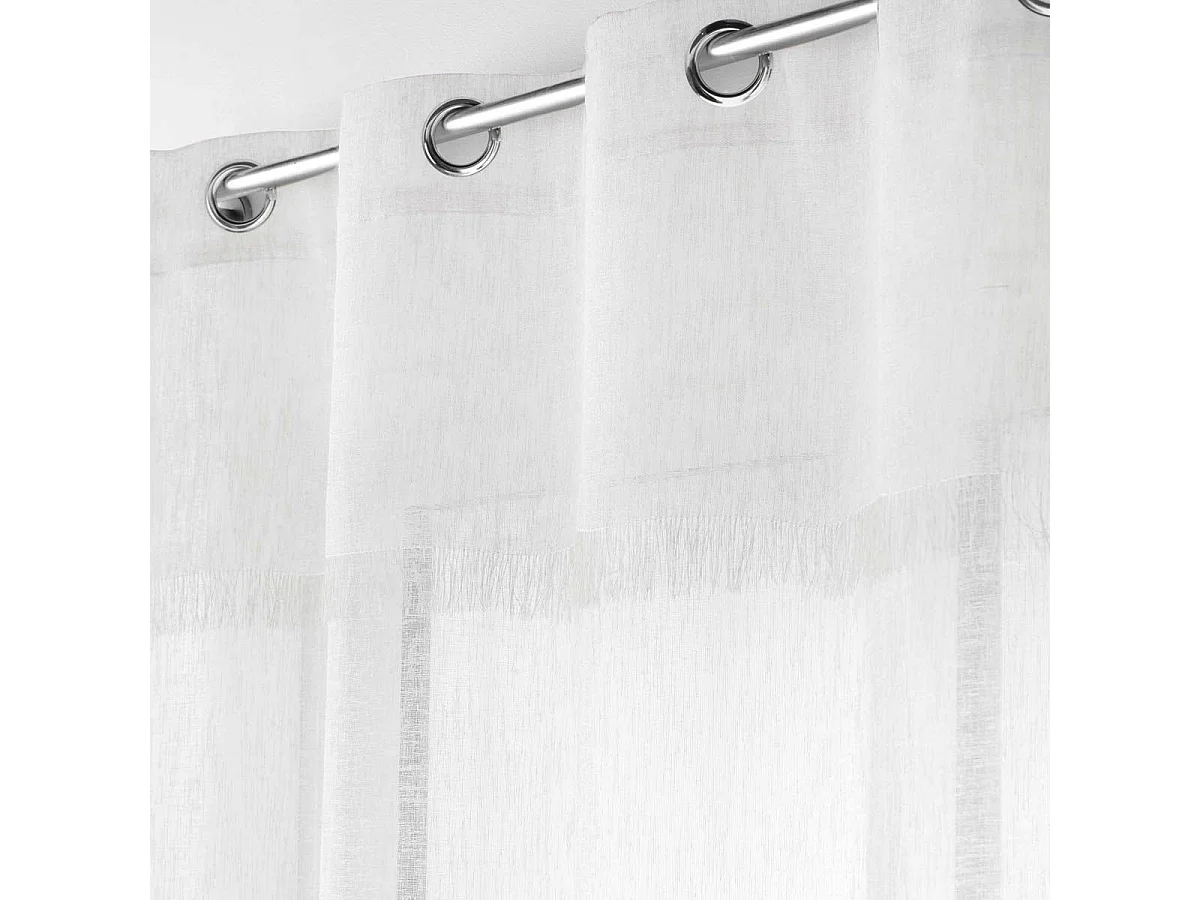 Rideau Voilage à Œillets "Eleania" 140x240cm Blanc