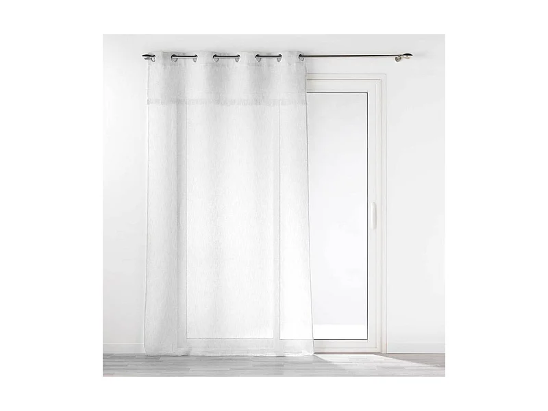 Rideau Voilage à Œillets "Eleania" 140x240cm Blanc