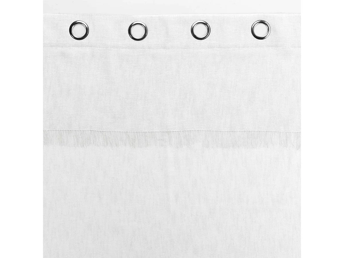 Rideau Voilage à Œillets "Eleania" 140x240cm Blanc