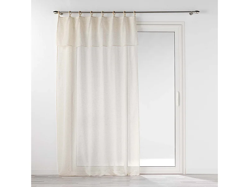 Voile mit Volant und Holzösen