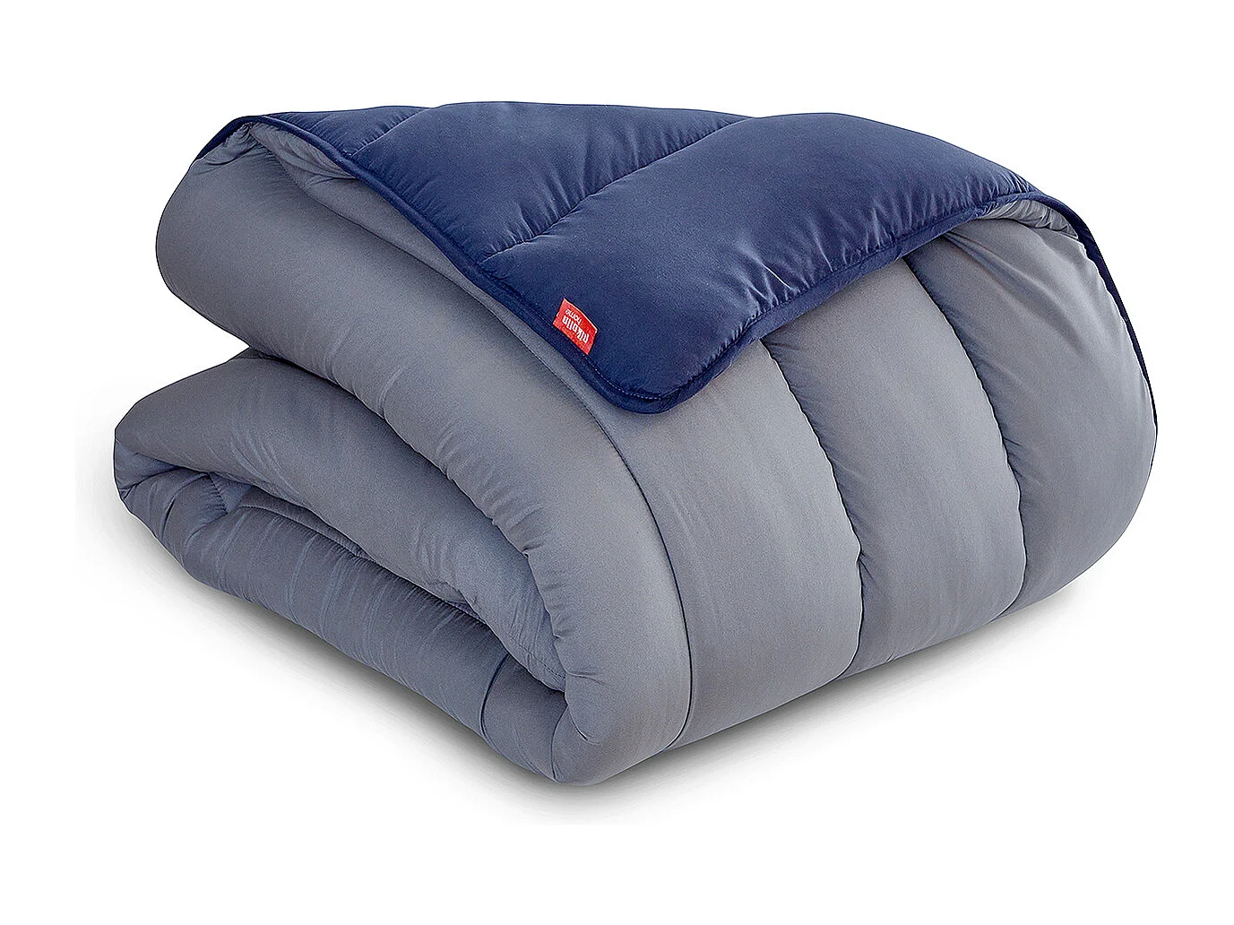 Tweekleurig vezeldekbed 400 g voor de winter grijs