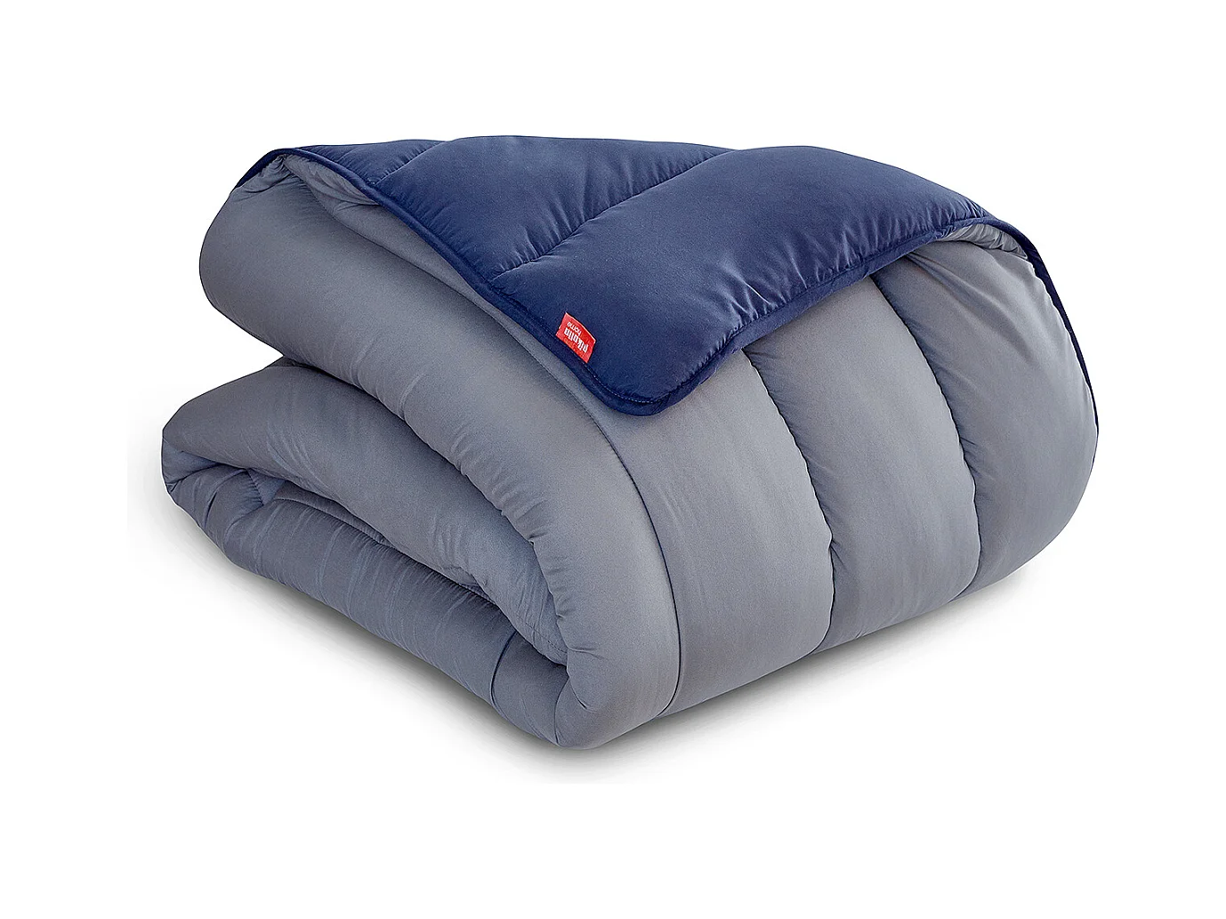 Couette fibre bicolore 400 gr pour l'hiver Gris