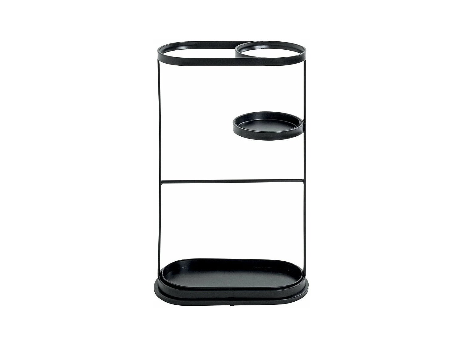Porte parapluies en métal noir - H60 cm