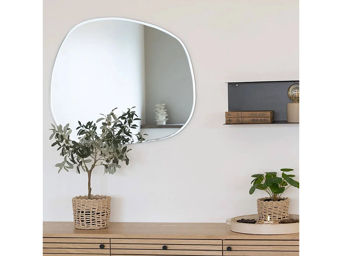 PENELOPE - Lot de 2 Paniers Ronds en Papier Imitation Rotin