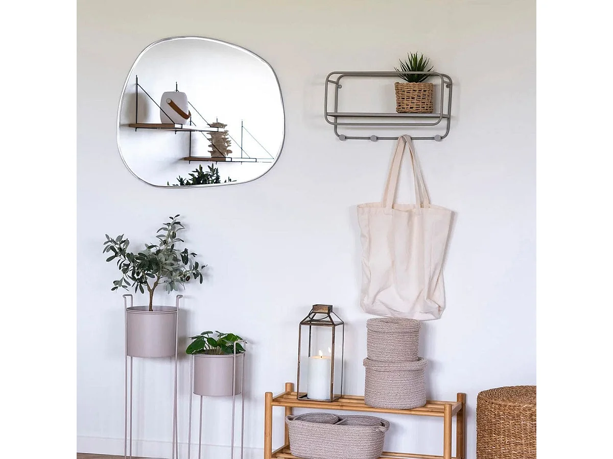 PENELOPE - Lot de 2 Paniers Ronds en Papier Imitation Rotin