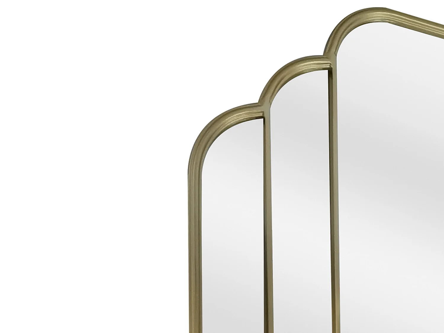 Miroir art déco doré antique - L. 70 x H. 105 cm - DALVIA