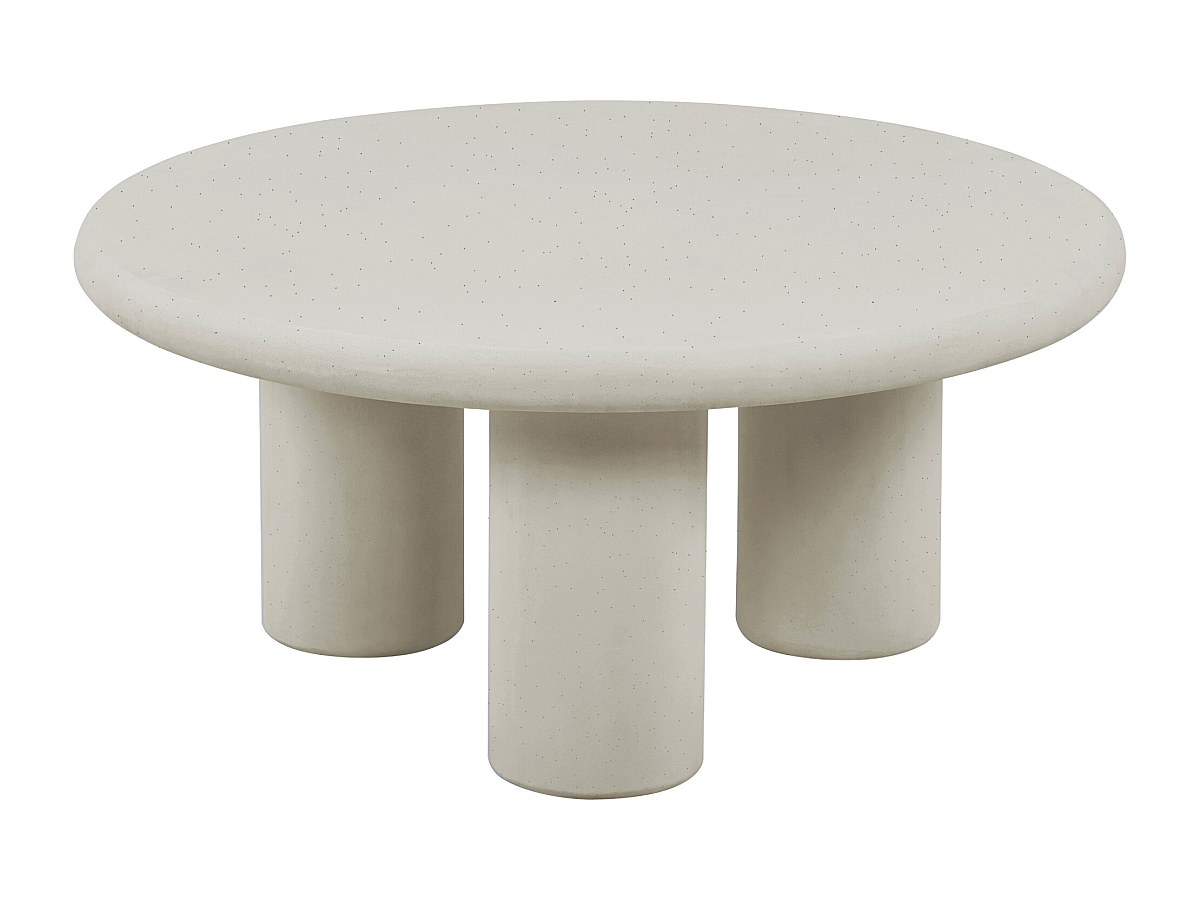 Couchtisch - MDF - Betonoptik - Cremeweiß - MARELNA günstig online kaufen