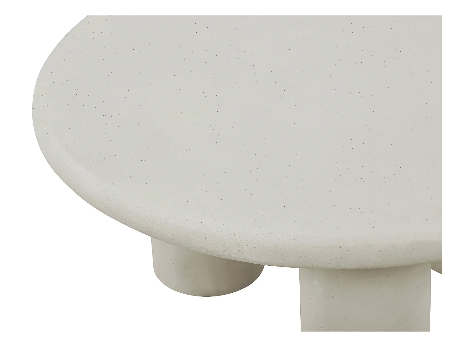 Table basse en MDF - Effet béton blanc cassé - MARELNA