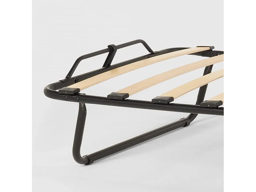 Cama plegable con ruedas, colchón y somier 80x180 Ares - Verde oscuro