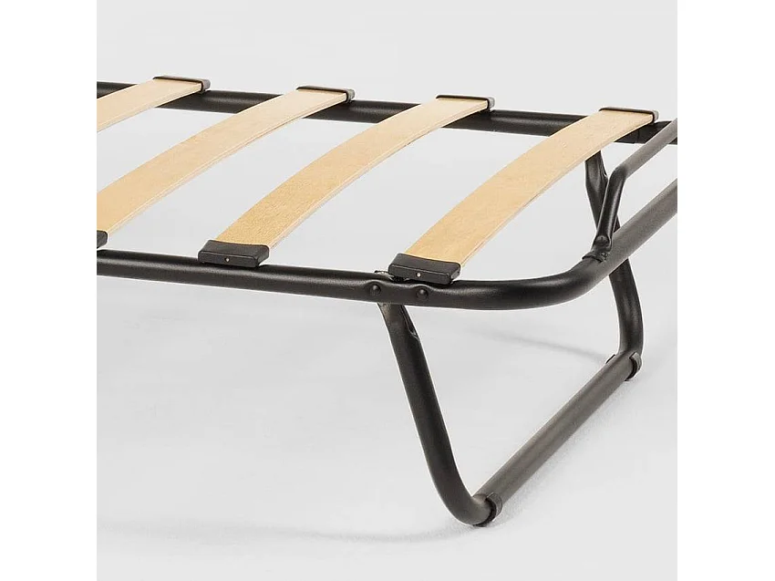 Cama plegable con ruedas, colchón y somier 80x180 Ares - Verde oscuro