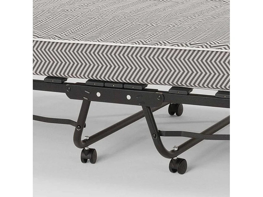 Cama plegable con colchón y somier de microfibra 80x190cm Demetra - Verde oscuro