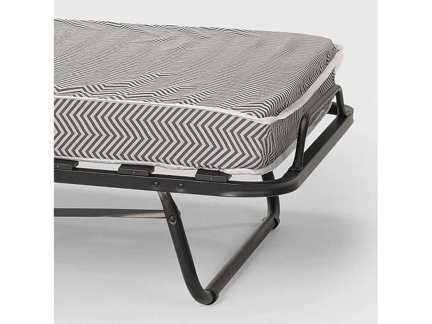 Cama plegable con colchón y somier de microfibra 80x190cm Demetra - Verde oscuro