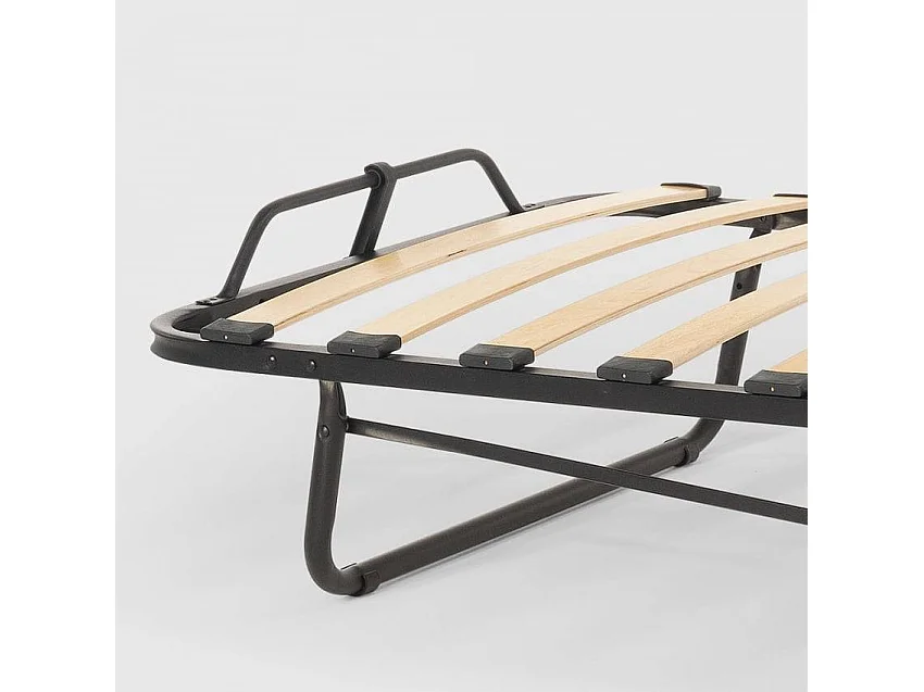 Cama plegable con colchón y somier de microfibra 80x190cm Demetra - Verde oscuro