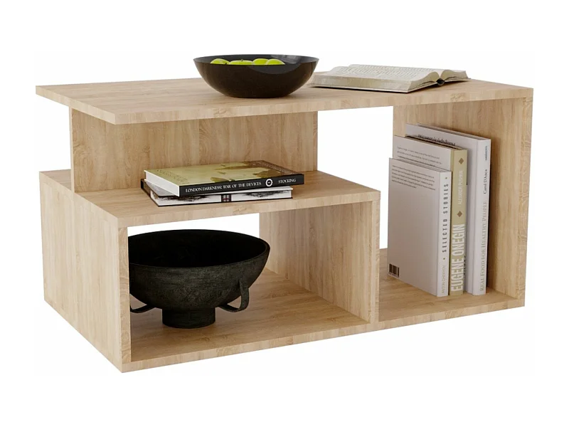 CraftPAK moderner & stabiler Couchtisch für Wohnzimmer aus Holzwerkstoff 44x50x90cm