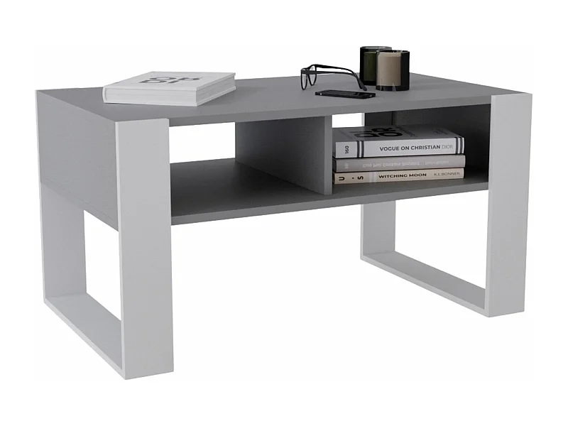 CraftPAK moderner & stabiler Couchtisch für Wohnzimmer aus Holzwerkstoff 45x53,6x92cm