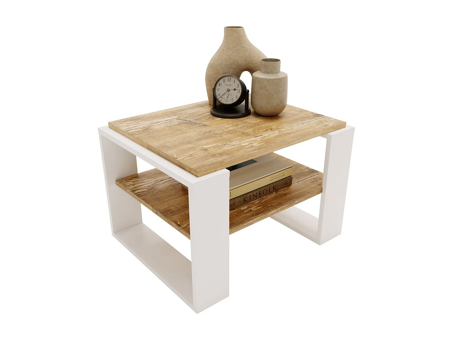 CraftPAK moderner & stabiler Couchtisch für Wohnzimmer aus Holzwerkstoff 44x54x63cm
