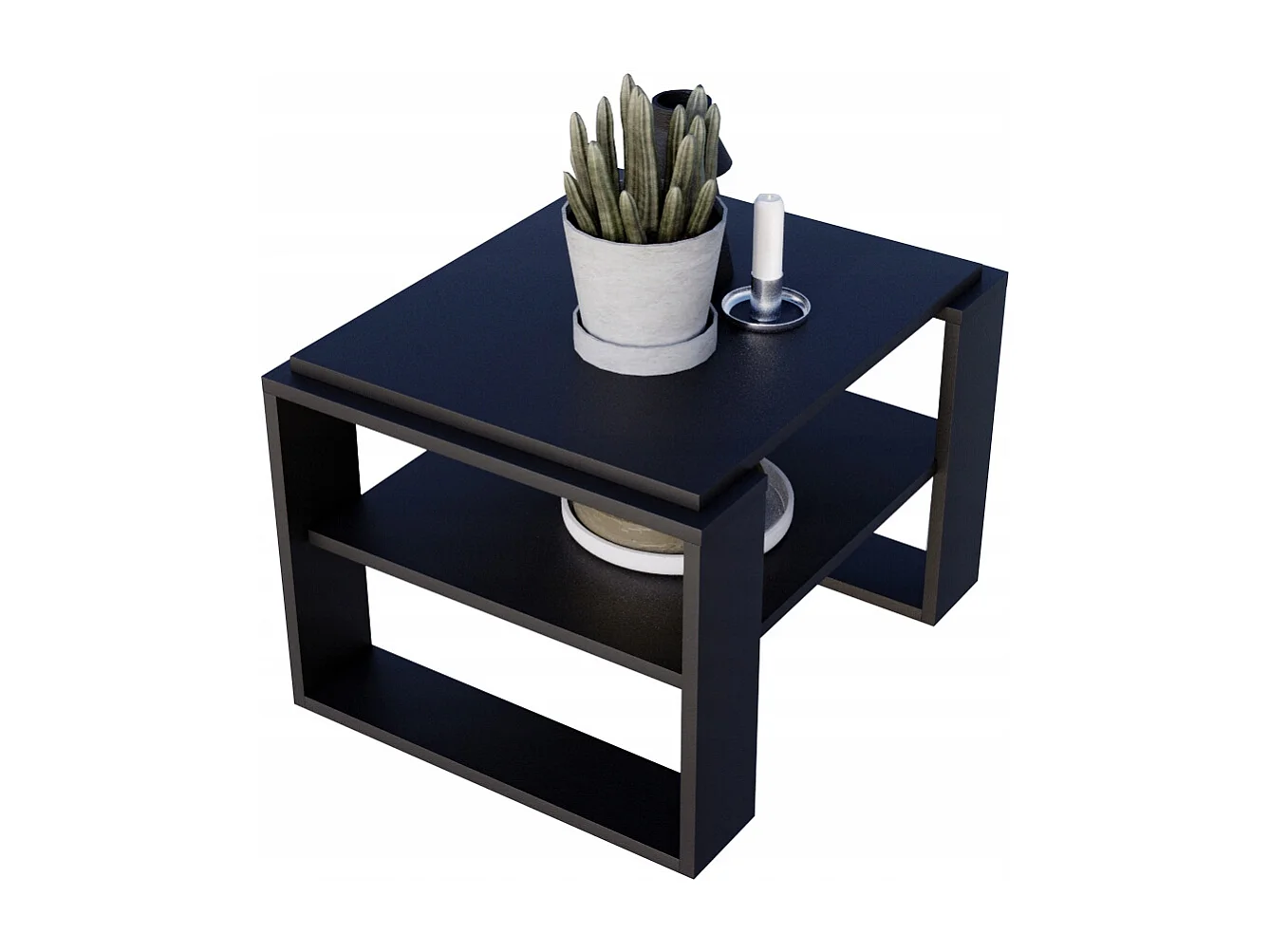 CraftPAK moderner & stabiler Couchtisch für Wohnzimmer aus Holzwerkstoff 44x54x63cm