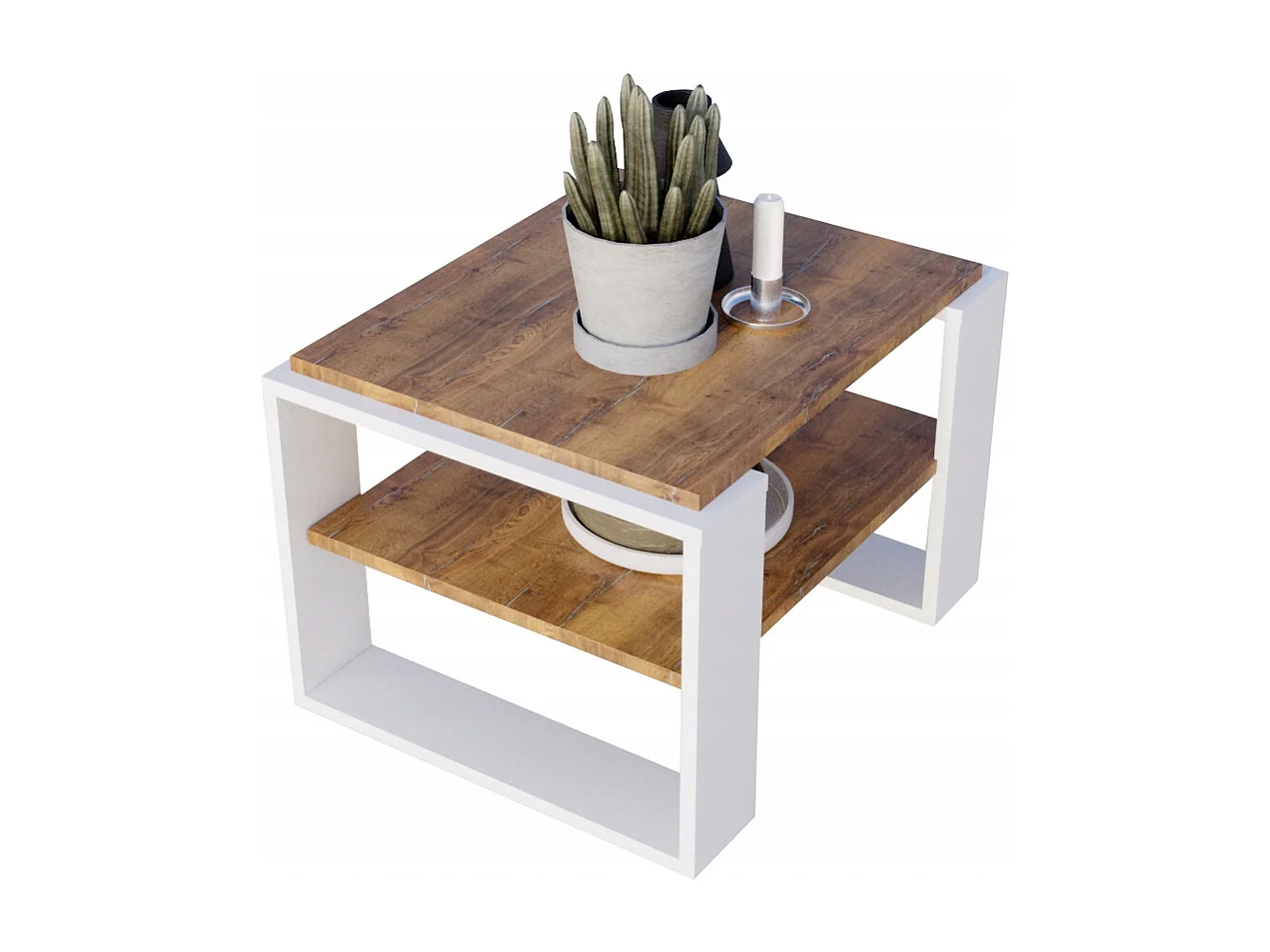CraftPAK moderner & stabiler Couchtisch für Wohnzimmer aus Holzwerkstoff 44x54x63cm