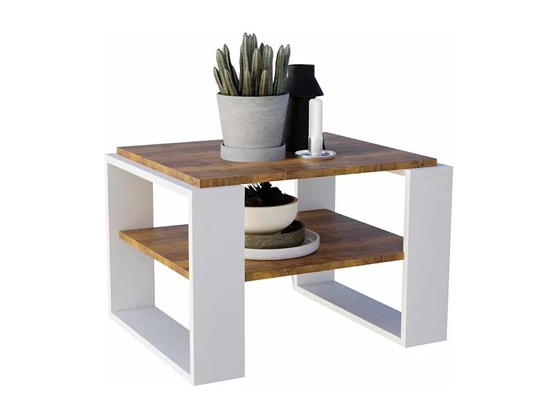 CraftPAK moderner & stabiler Couchtisch für Wohnzimmer aus Holzwerkstoff 44x54x63cm