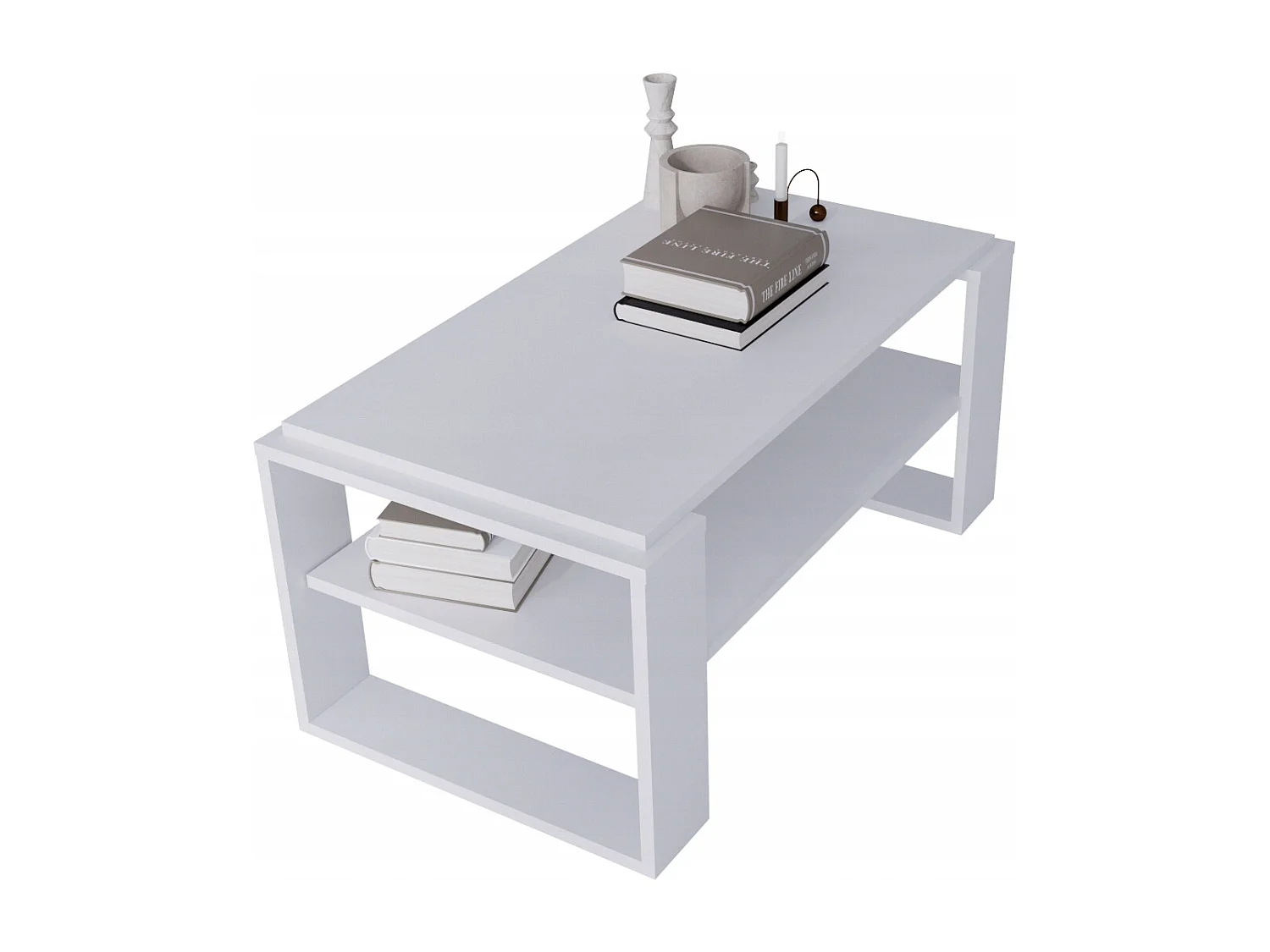 CraftPAK moderner & stabiler Couchtisch für Wohnzimmer aus Holzwerkstoff 42x54x96cm