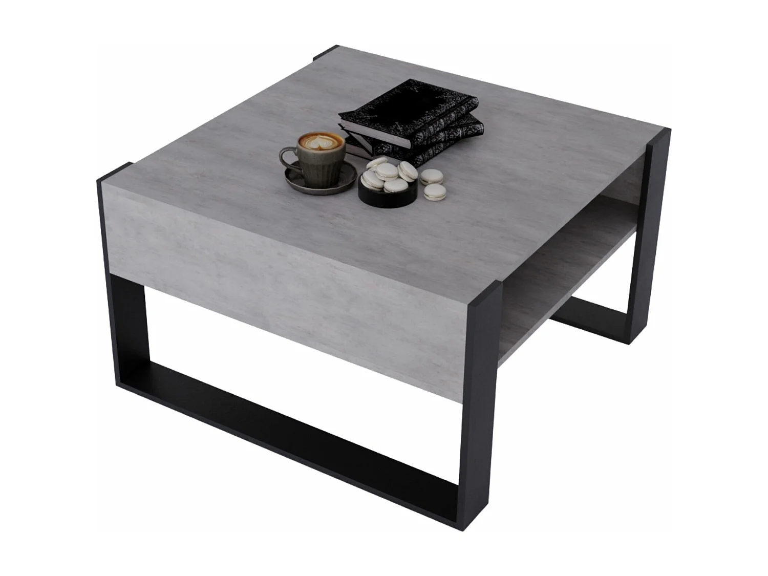 CraftPAK moderner & stabiler Couchtisch für Wohnzimmer aus Holzwerkstoff 45/71.5/68cm