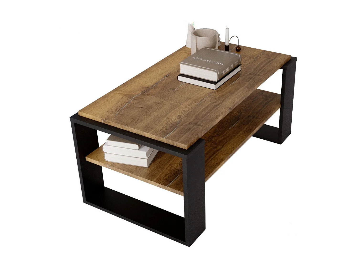 CraftPAK moderner & stabiler Couchtisch für Wohnzimmer aus Holzwerkstoff 42x54x96cm