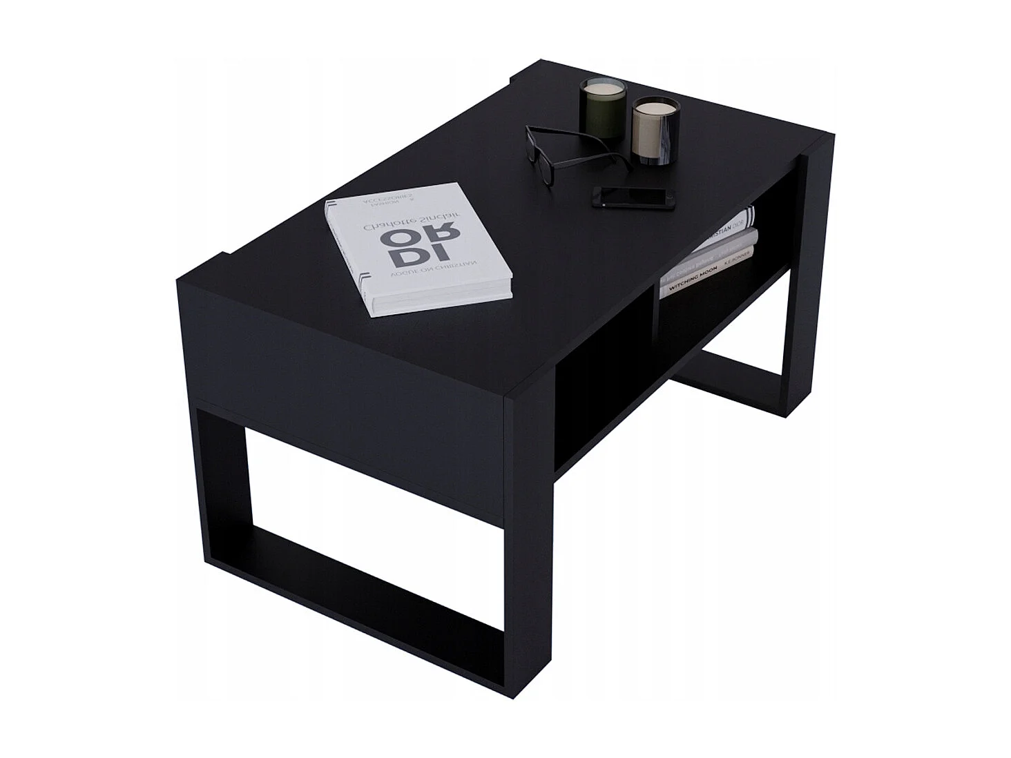 CraftPAK moderner & stabiler Couchtisch für Wohnzimmer aus Holzwerkstoff 45x53,6x92cm