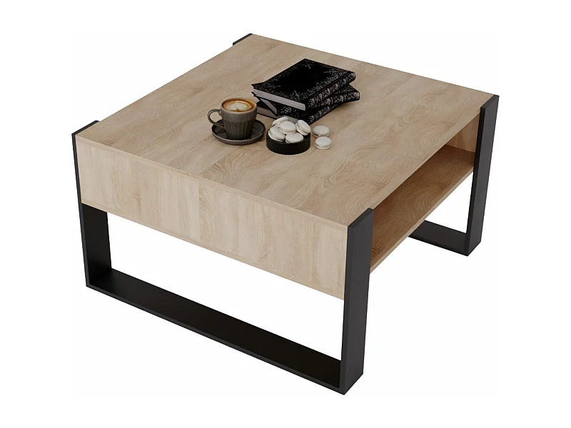 CraftPAK moderner & stabiler Couchtisch für Wohnzimmer aus Holzwerkstoff 45/71.5/68cm