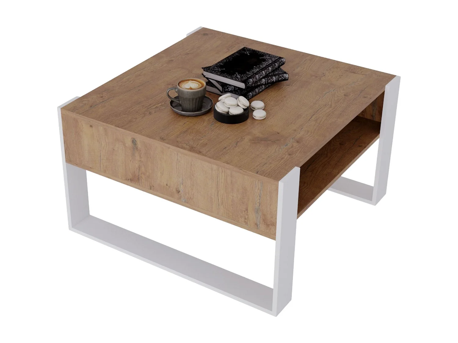 CraftPAK moderner & stabiler Couchtisch für Wohnzimmer aus Holzwerkstoff 45/71.5/68cm