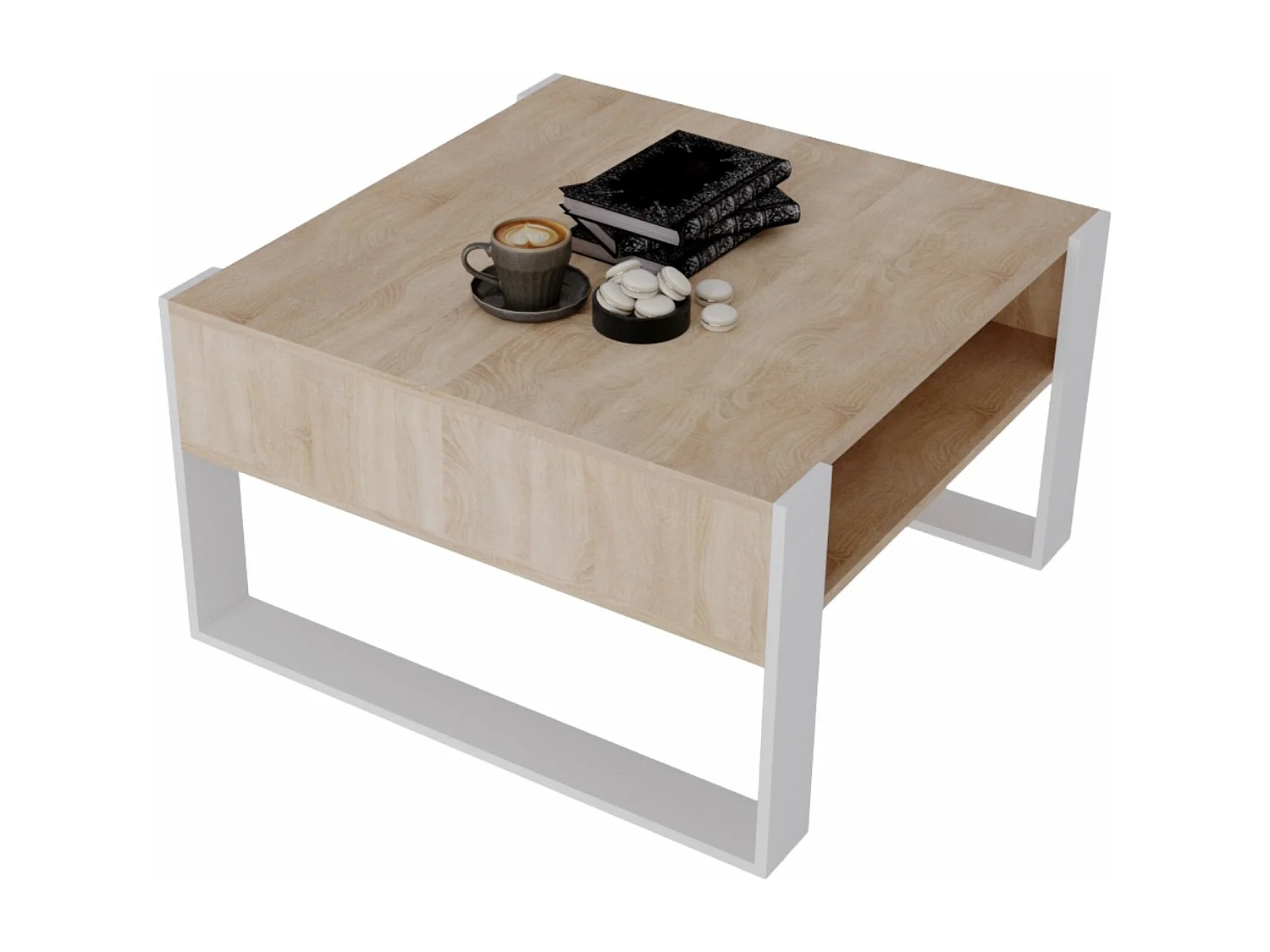 CraftPAK moderner & stabiler Couchtisch für Wohnzimmer aus Holzwerkstoff 45/71.5/68cm