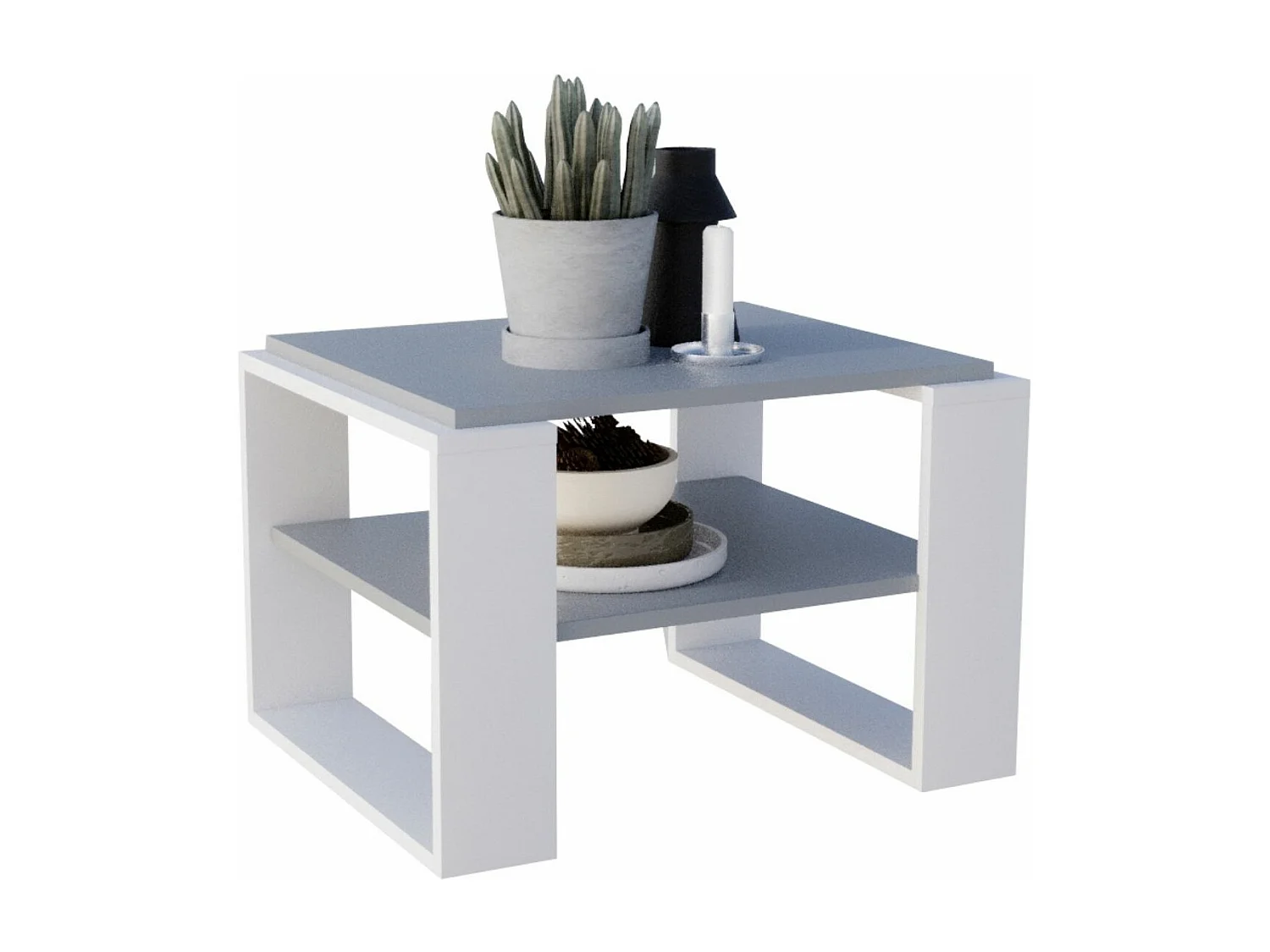 CraftPAK moderner & stabiler Couchtisch für Wohnzimmer aus Holzwerkstoff 44x54x63cm