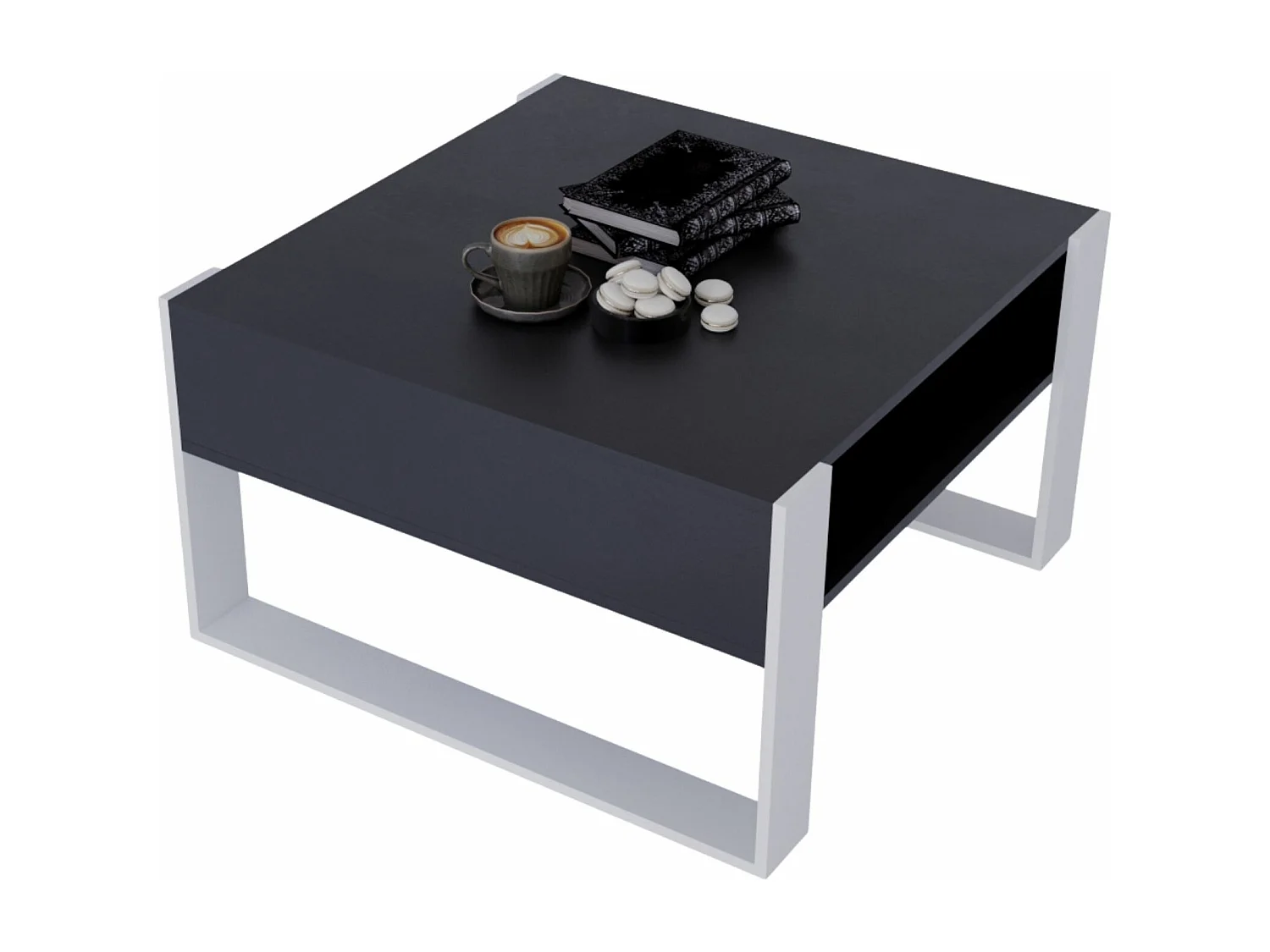 CraftPAK moderner & stabiler Couchtisch für Wohnzimmer aus Holzwerkstoff 45/71.5/68cm