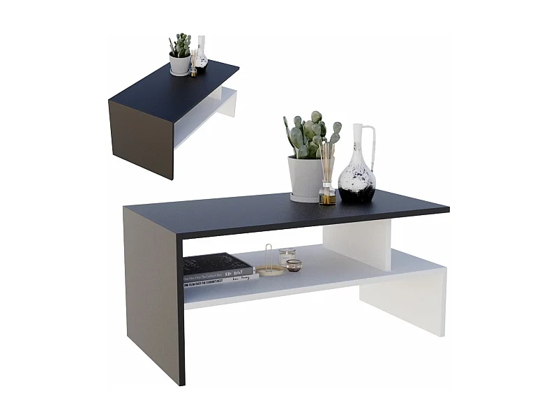 CraftPAK moderner & stabiler Couchtisch für Wohnzimmer aus Holzwerkstoff