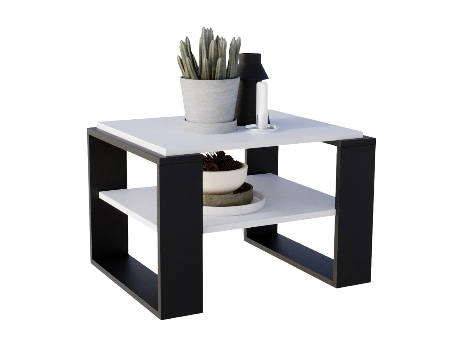 CraftPAK moderner & stabiler Couchtisch für Wohnzimmer aus Holzwerkstoff 44x54x63cm